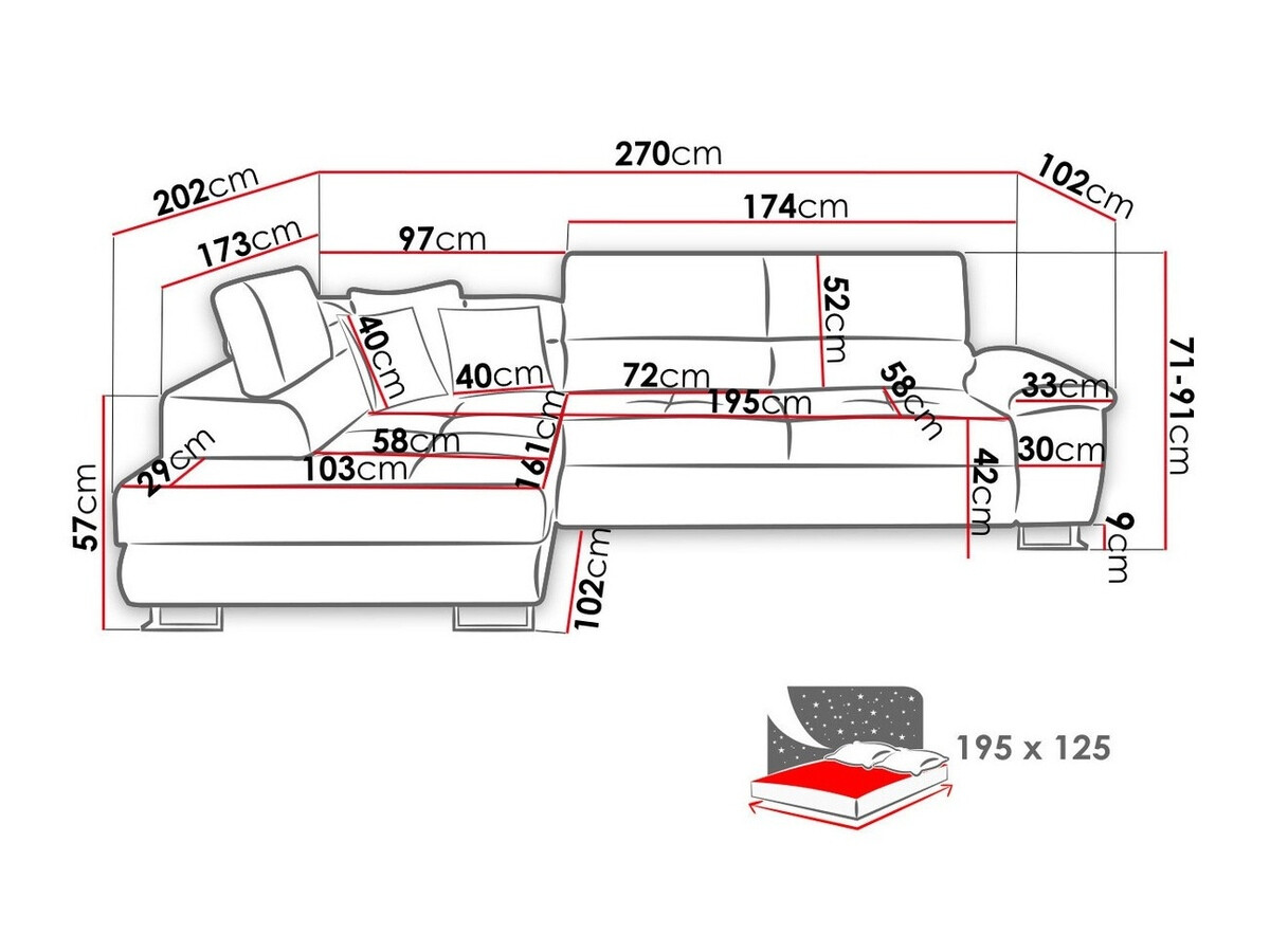 Ecksofa Comfivo Ruta II (Uttario Velvet 2979 + Senegal 825)