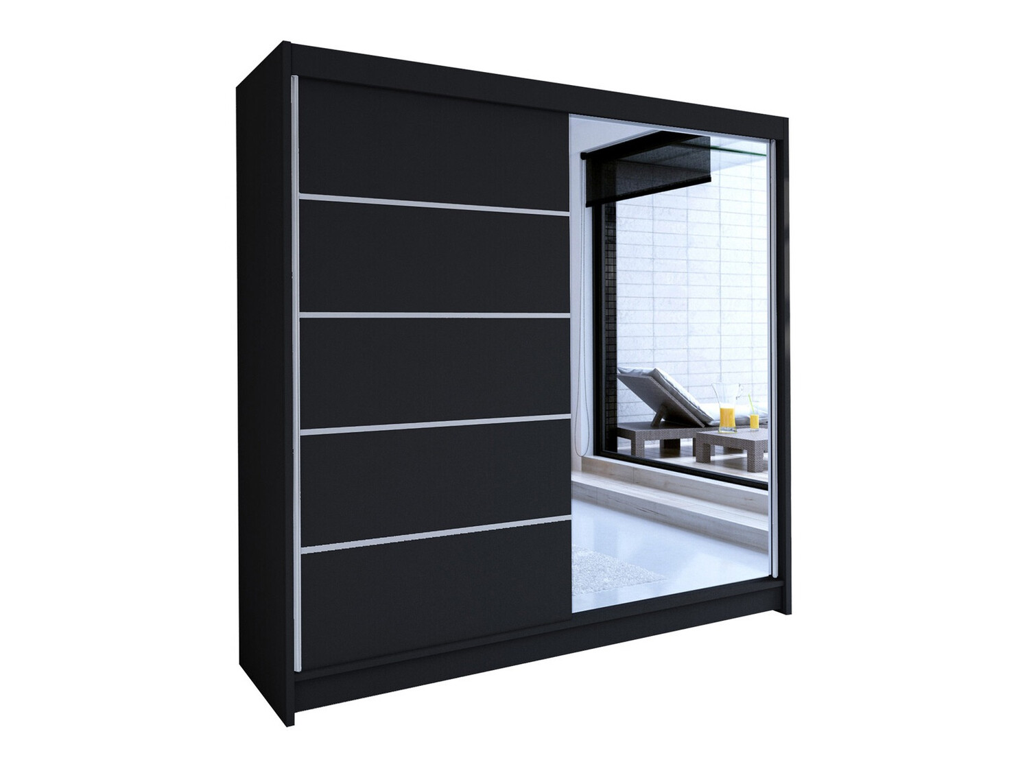 Kleiderschrank Closico Cavaris III (Schwarz)