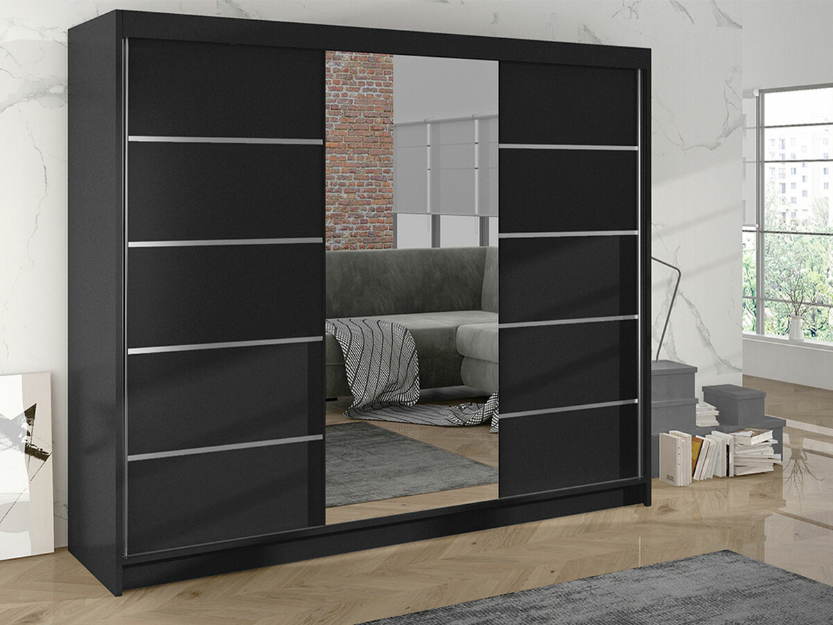 Kleiderschrank Closico Durion IV (Schwarz)
