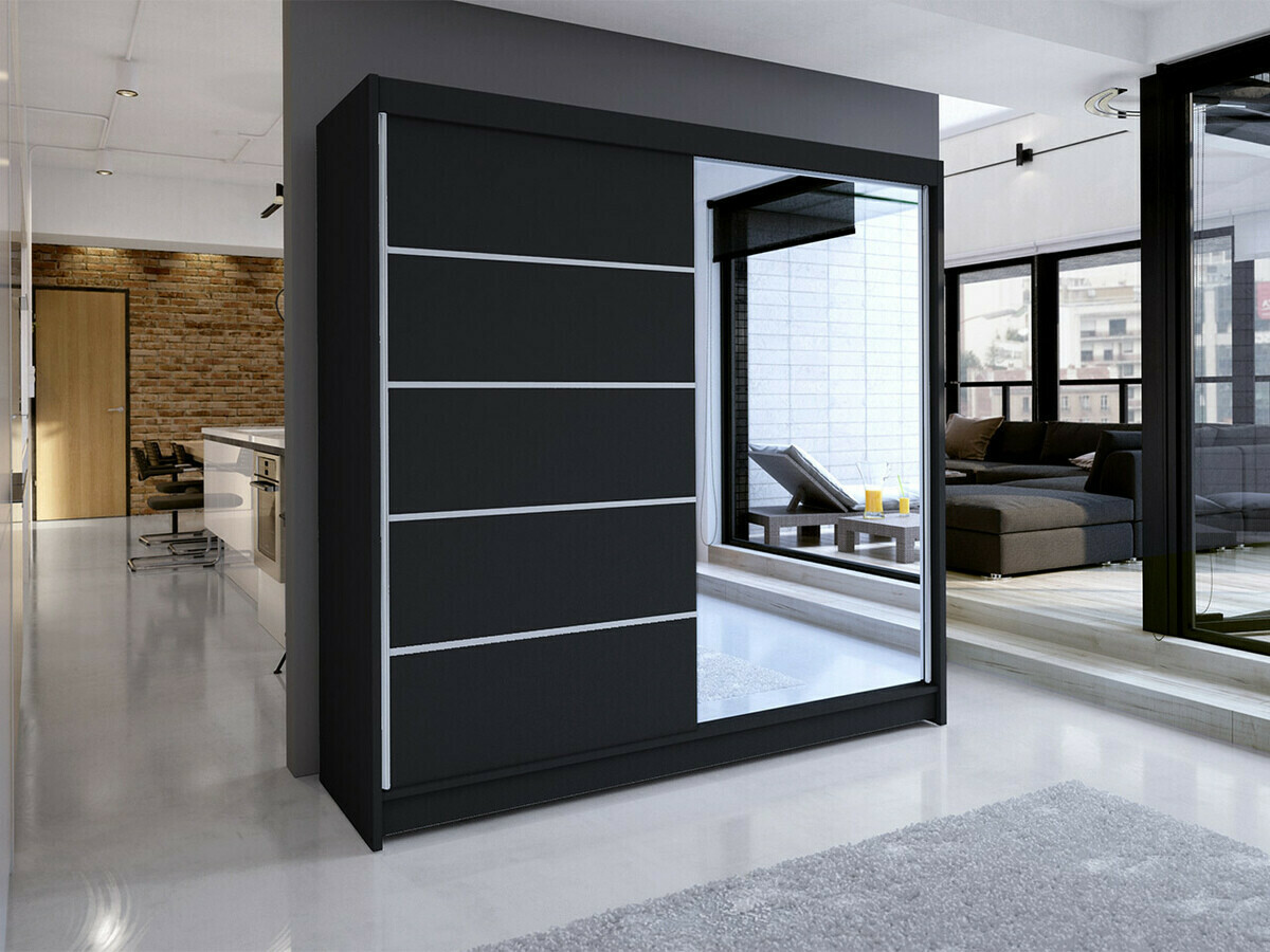 Kleiderschrank Closico Cavaris III (Schwarz)