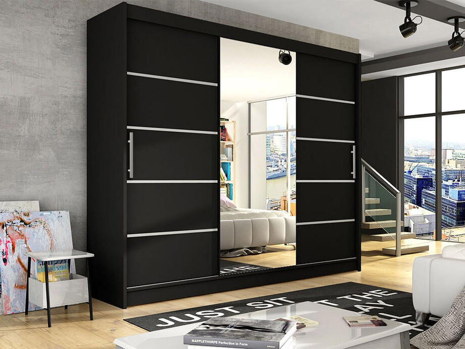 Kleiderschrank Closico 131 (Schwarz)