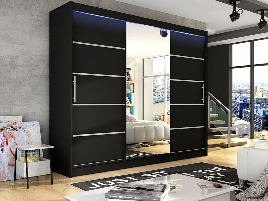 Kleiderschrank Closico 131 (Schwarz)