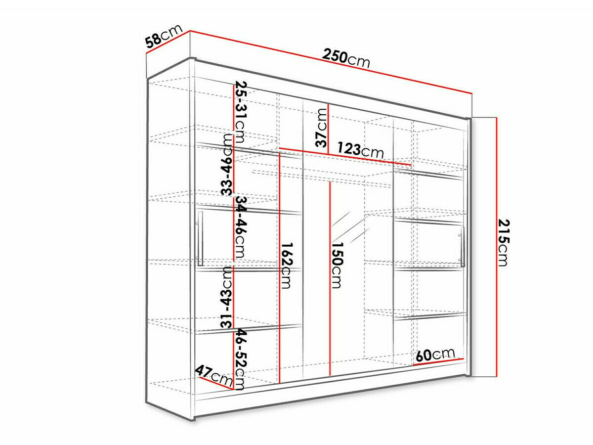 Kleiderschrank Closico 131 (Weiß)