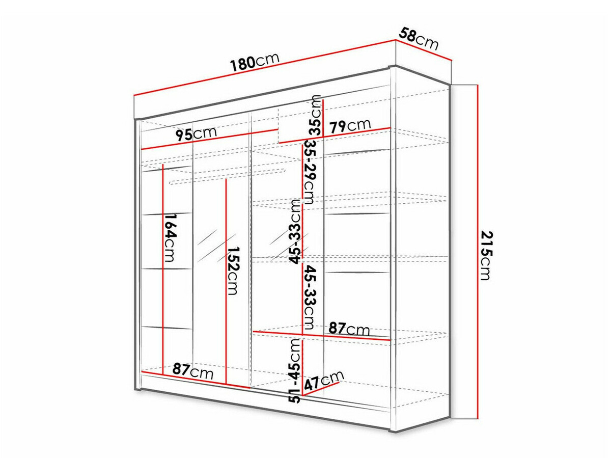 Kleiderschrank Closico Cavaris V (Sonoma Eichenholzoptik)