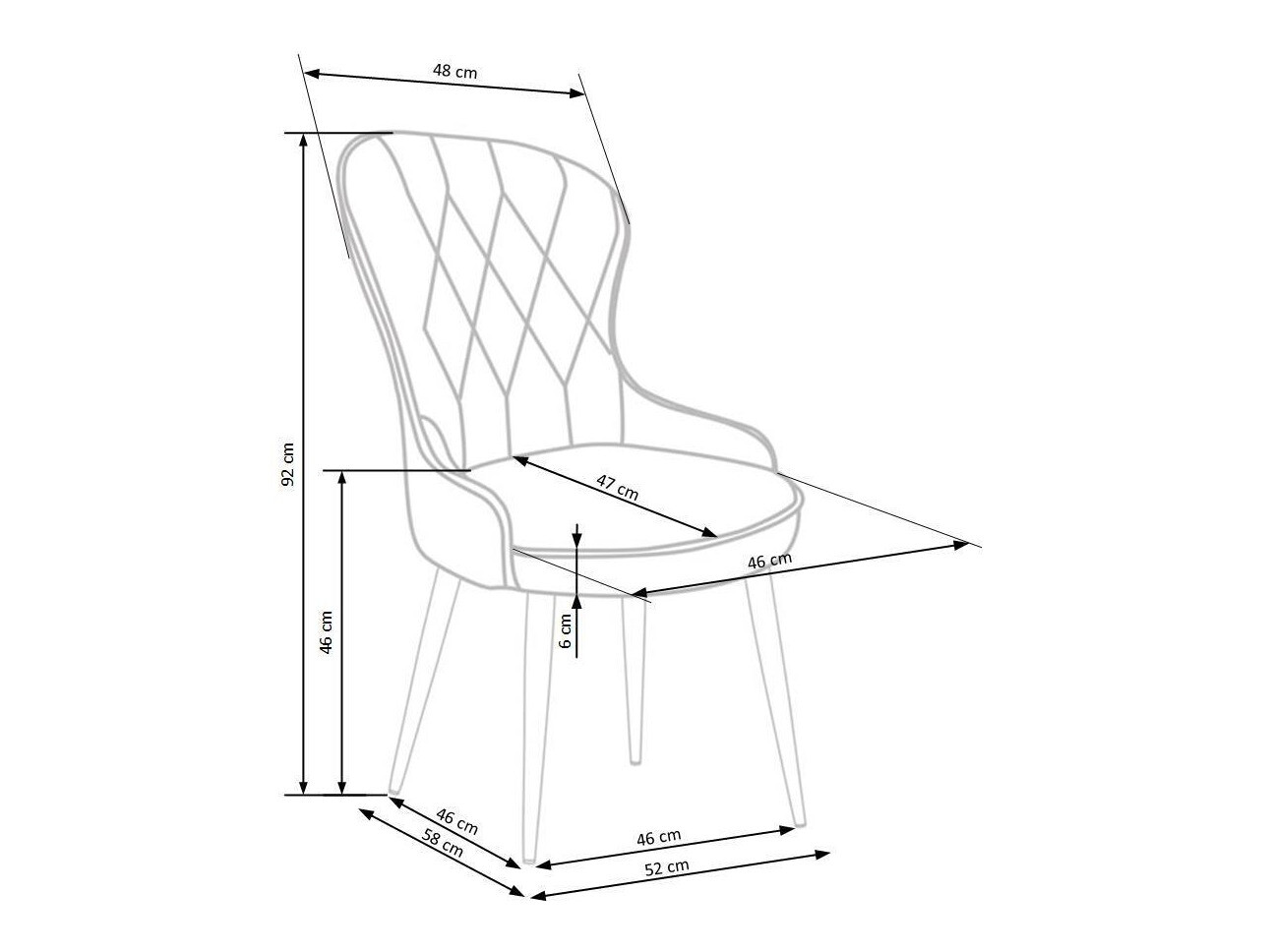Stuhl Houston 734 (Bordeaux)