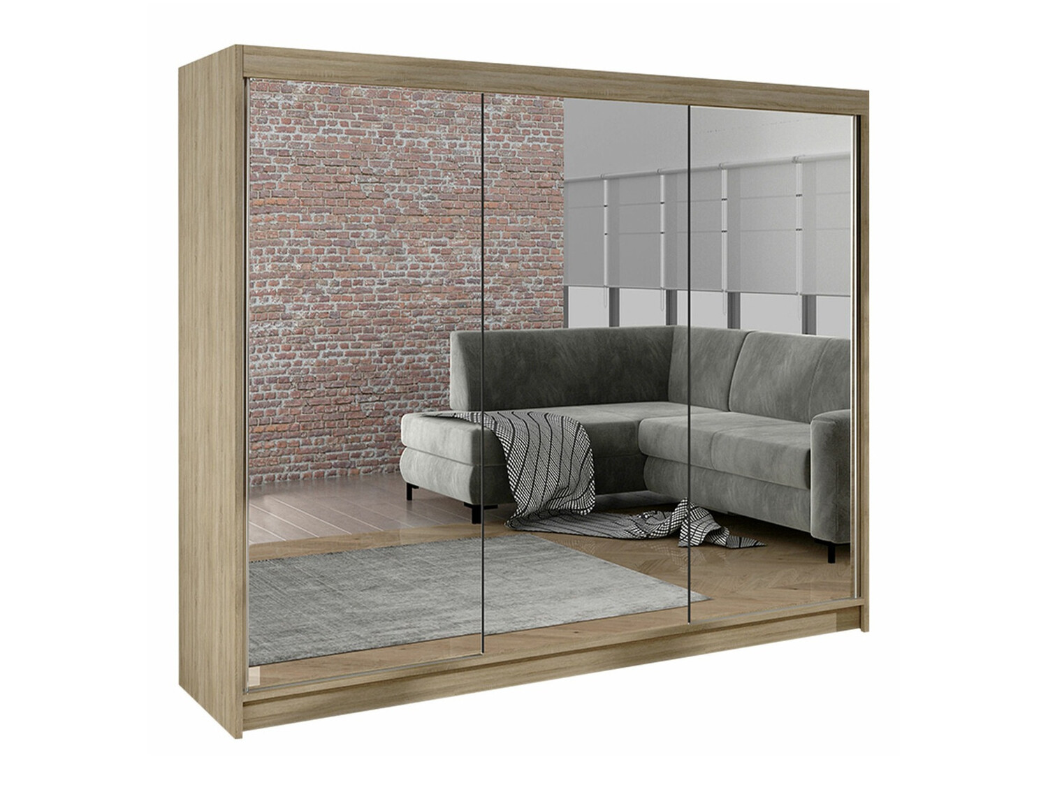 Kleiderschrank Closico Durion III (Sonoma Eichenholzoptik)