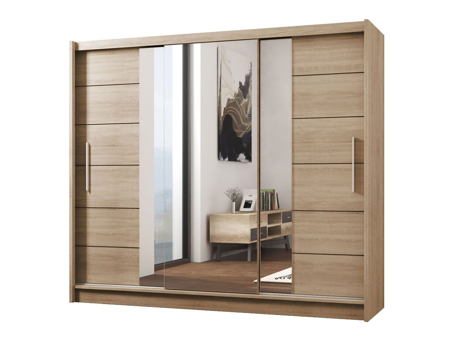 Kleiderschrank Honolulu 119 (Sonoma Eichenholzoptik)