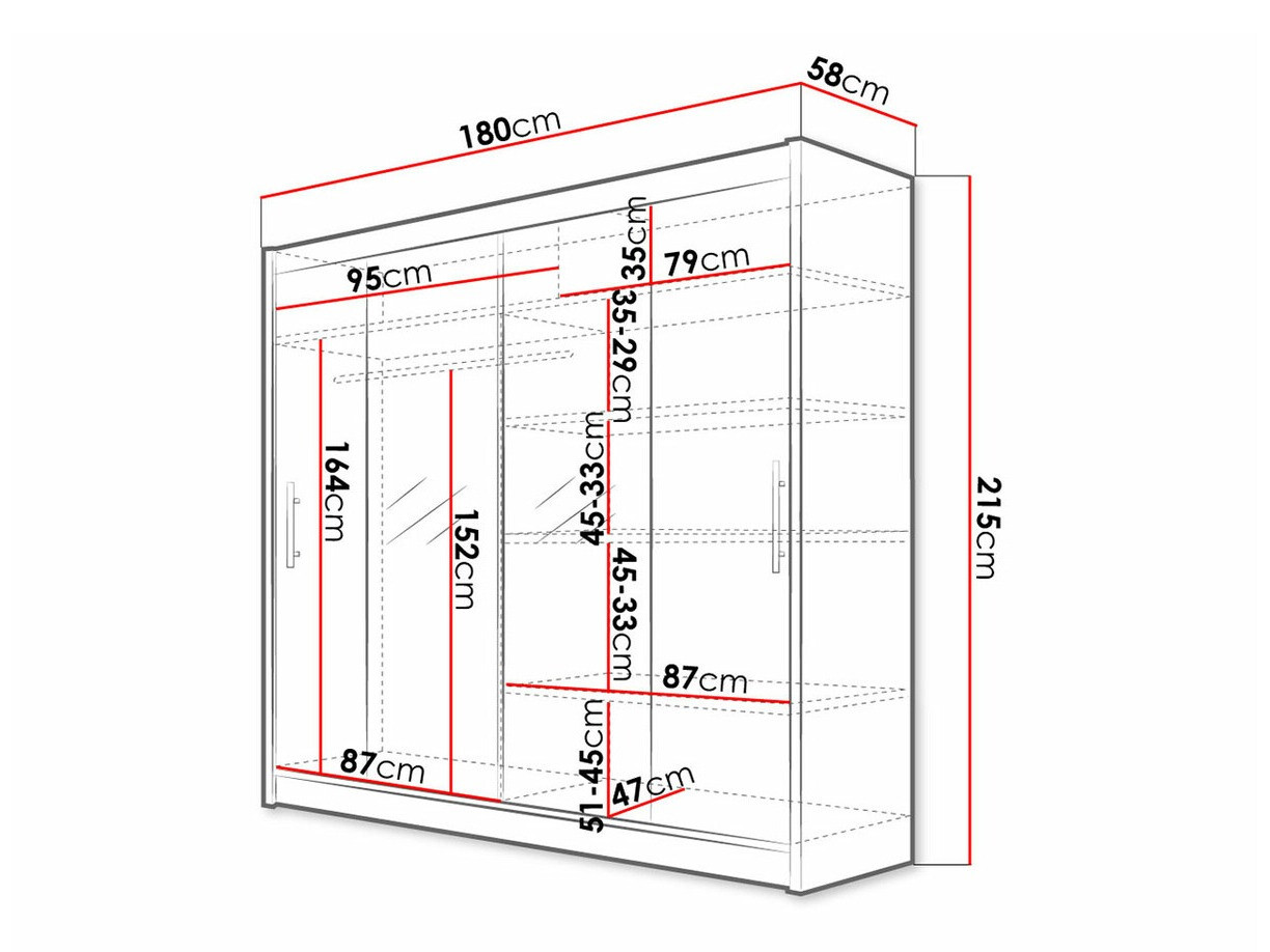 Kleiderschrank Closico Pallor II (Weiß)