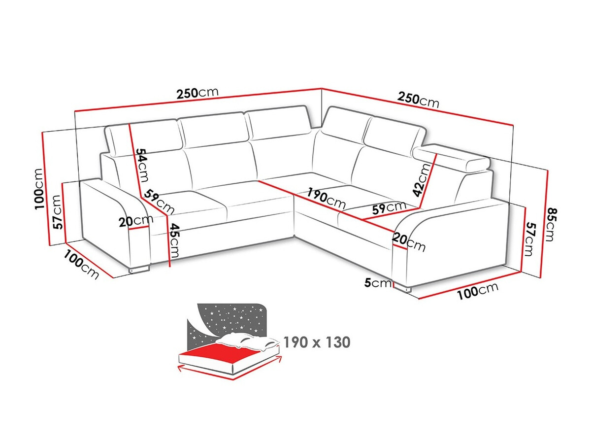 Ecksofa Etrcala 101 (Crown 18)