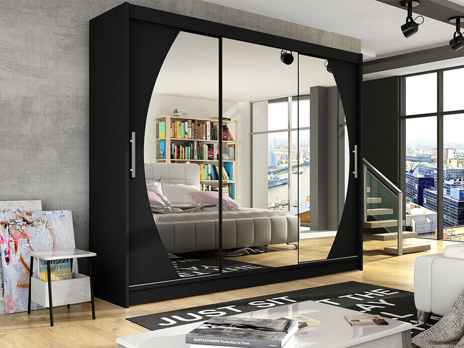 Kleiderschrank Closico 130 (Schwarz)