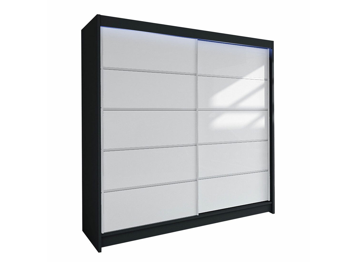 Kleiderschrank Closico Cavaris IV (Schwarz + Weiß)