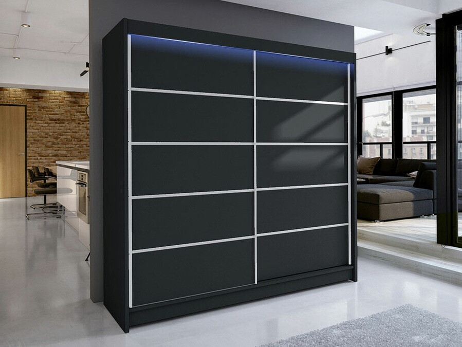 Kleiderschrank Closico Cavaris IV (Schwarz)