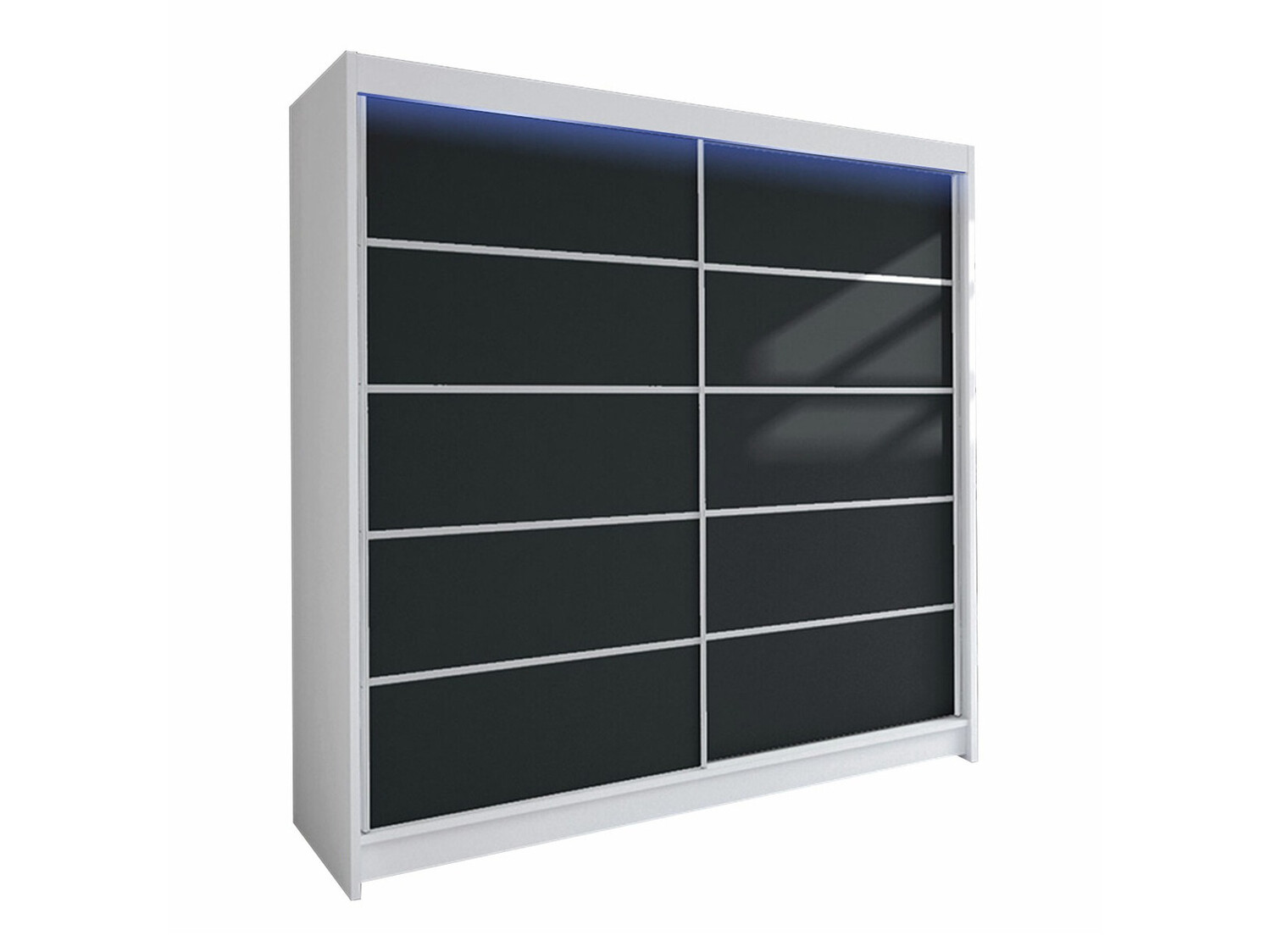 Kleiderschrank Closico Cavaris IV (Weiß + Schwarz)