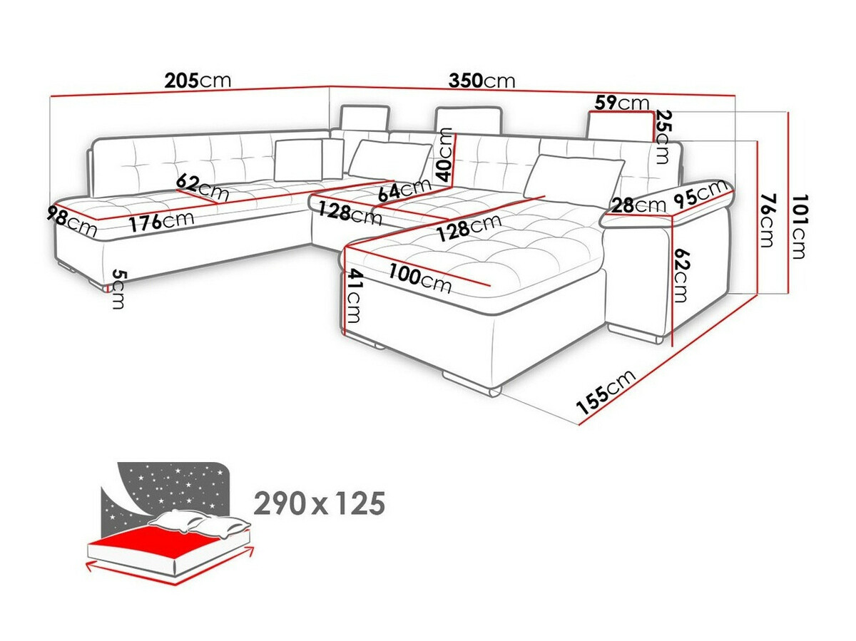 Ecksofa Comfivo 127 (Links)