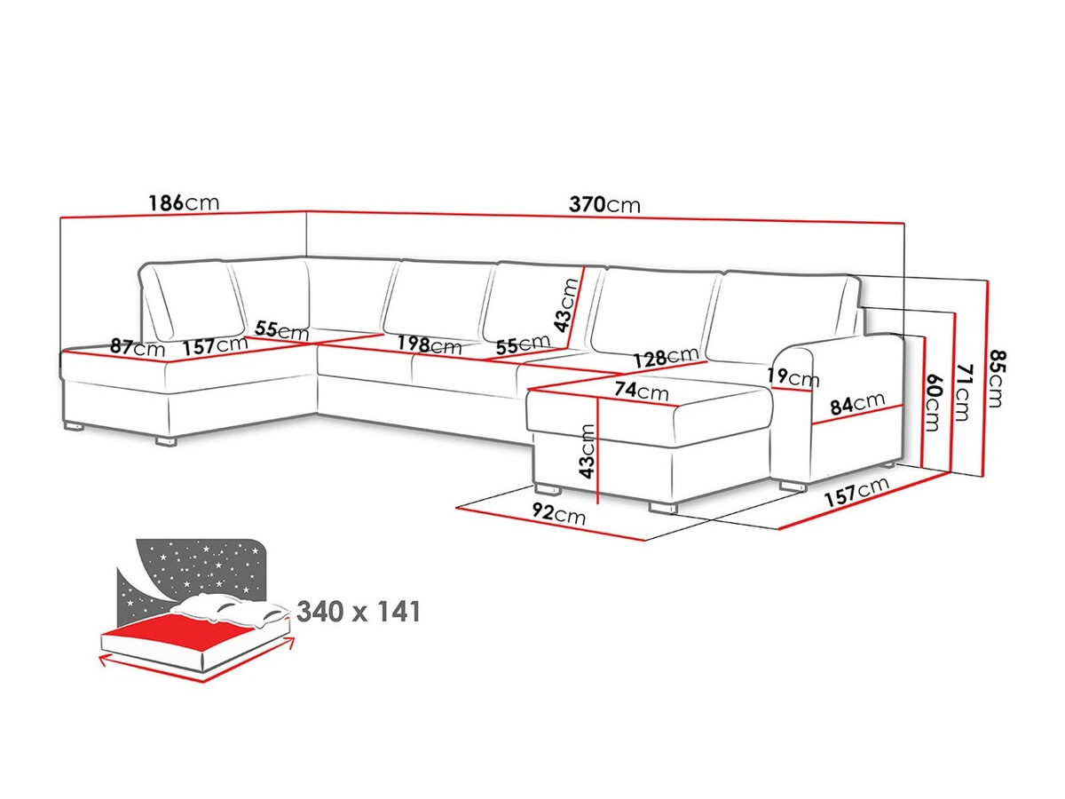 Ecksofa Comfivo 262 (Abriamo 03)
