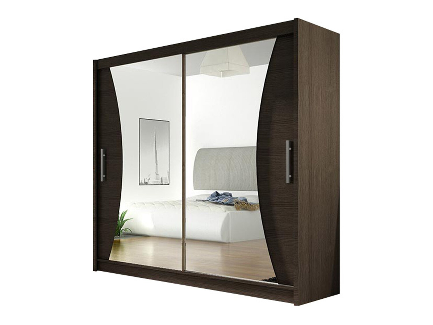 Kleiderschrank Closico 124 (Eichenholzoptik dunkel)