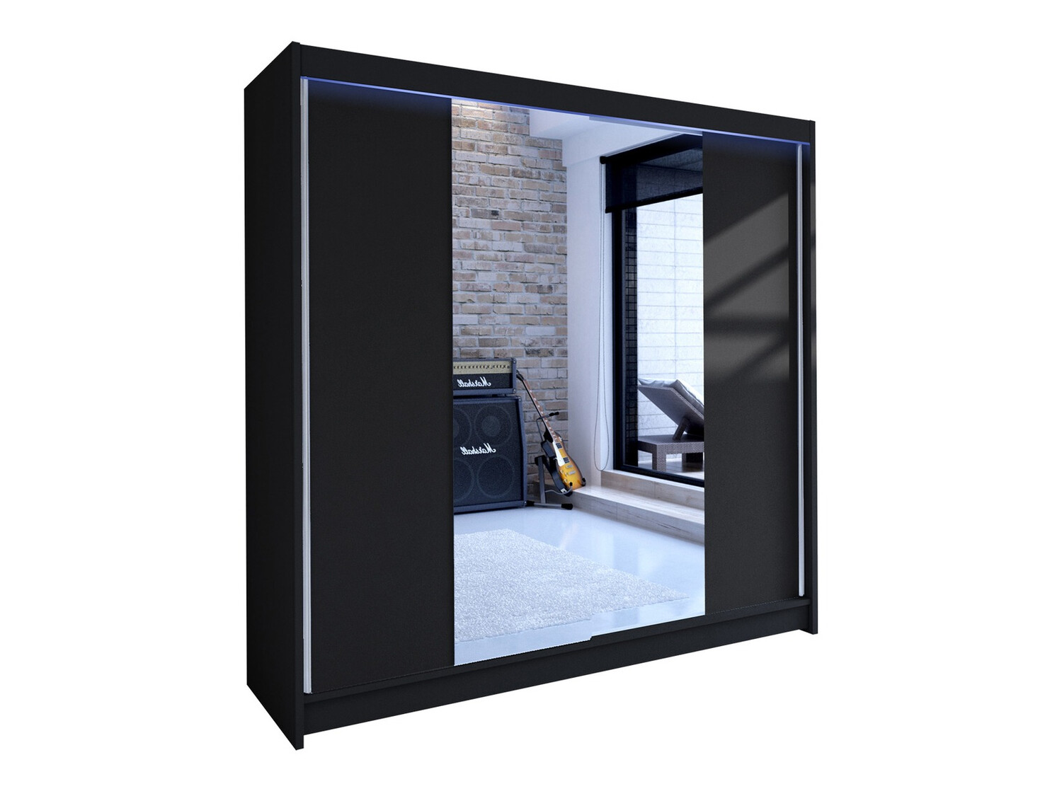 Kleiderschrank Closico Cavaris II (Schwarz)