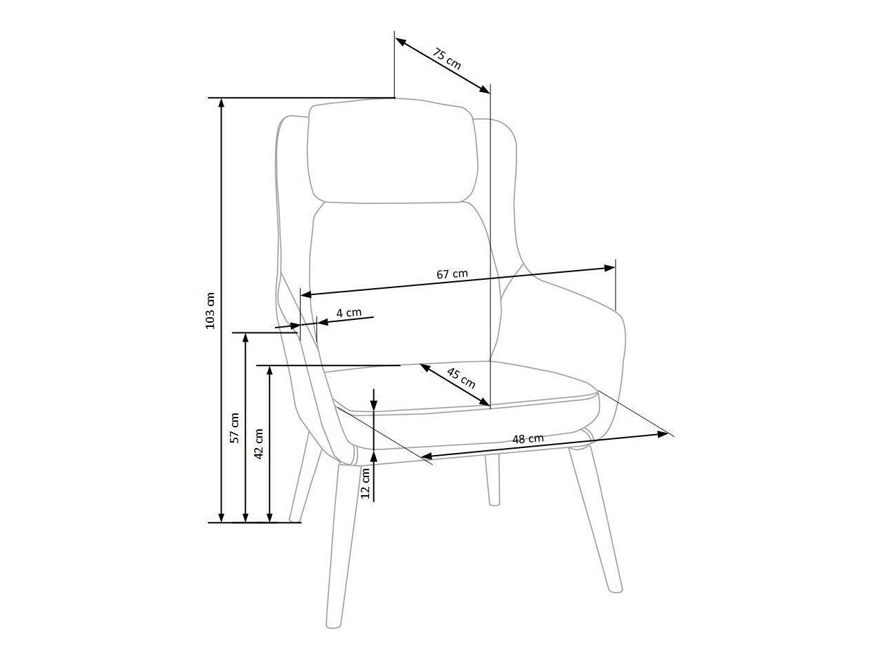 Sessel Houston 379 (Hellgrau + Dunkelgrau)
