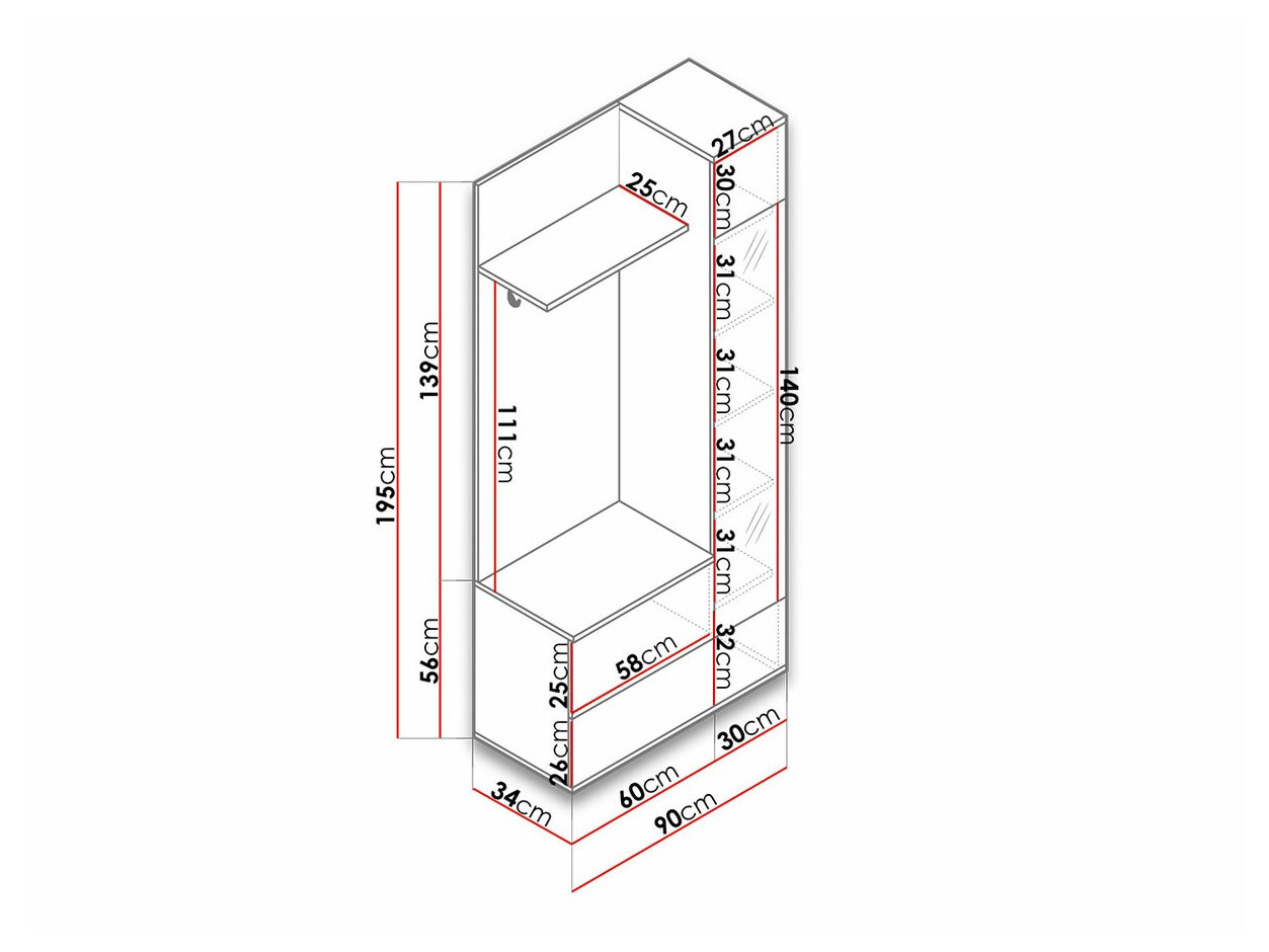 Flurgarnitur Lima 106 (Artisan Eichenholzoptik)