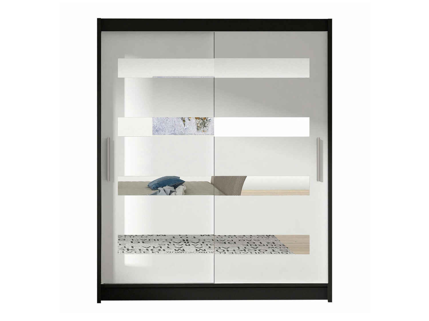Kleiderschrank Closico Camera XIII (Schwarz + Weiß)