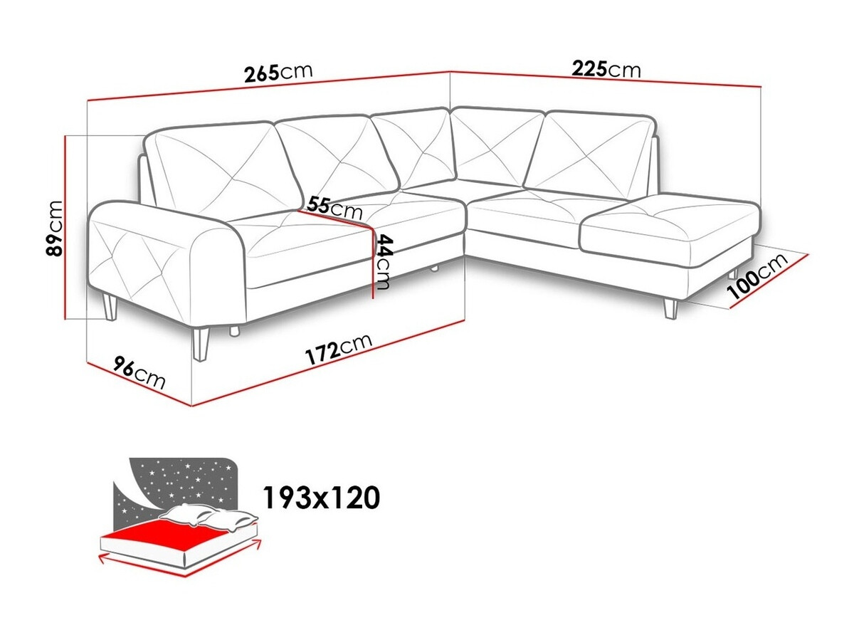 Ecksofa Lincoln 134 (Soro 61)