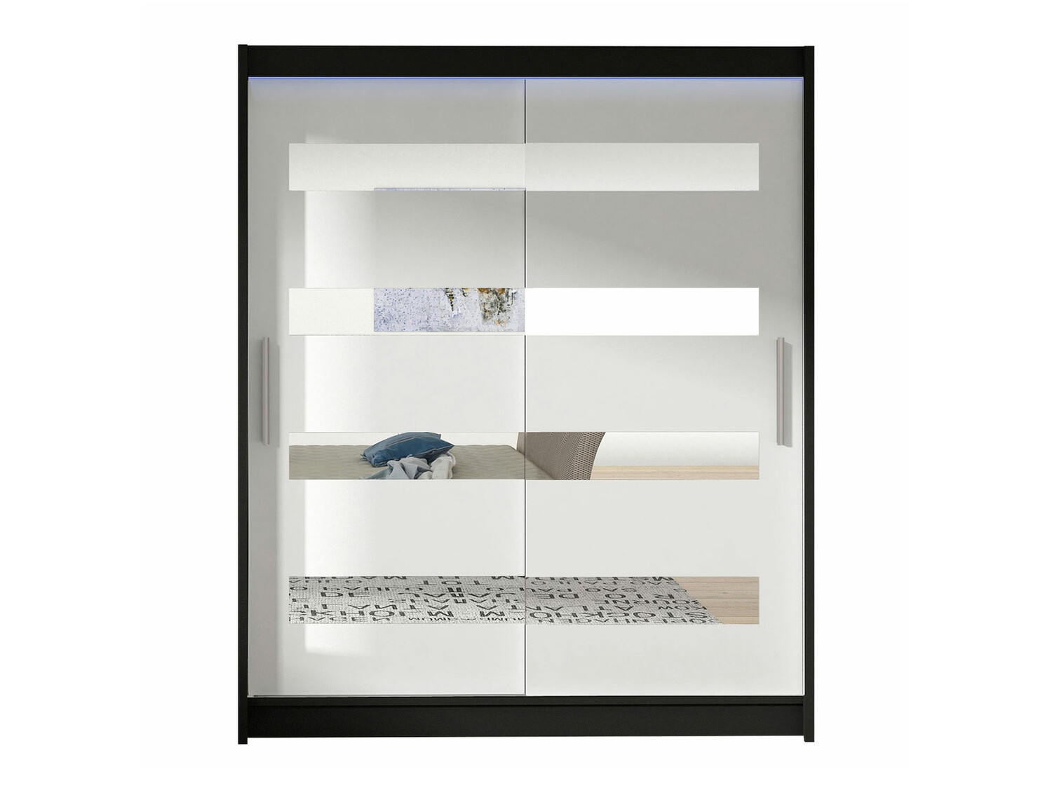 Kleiderschrank Closico Camera XIII (Schwarz + Weiß)