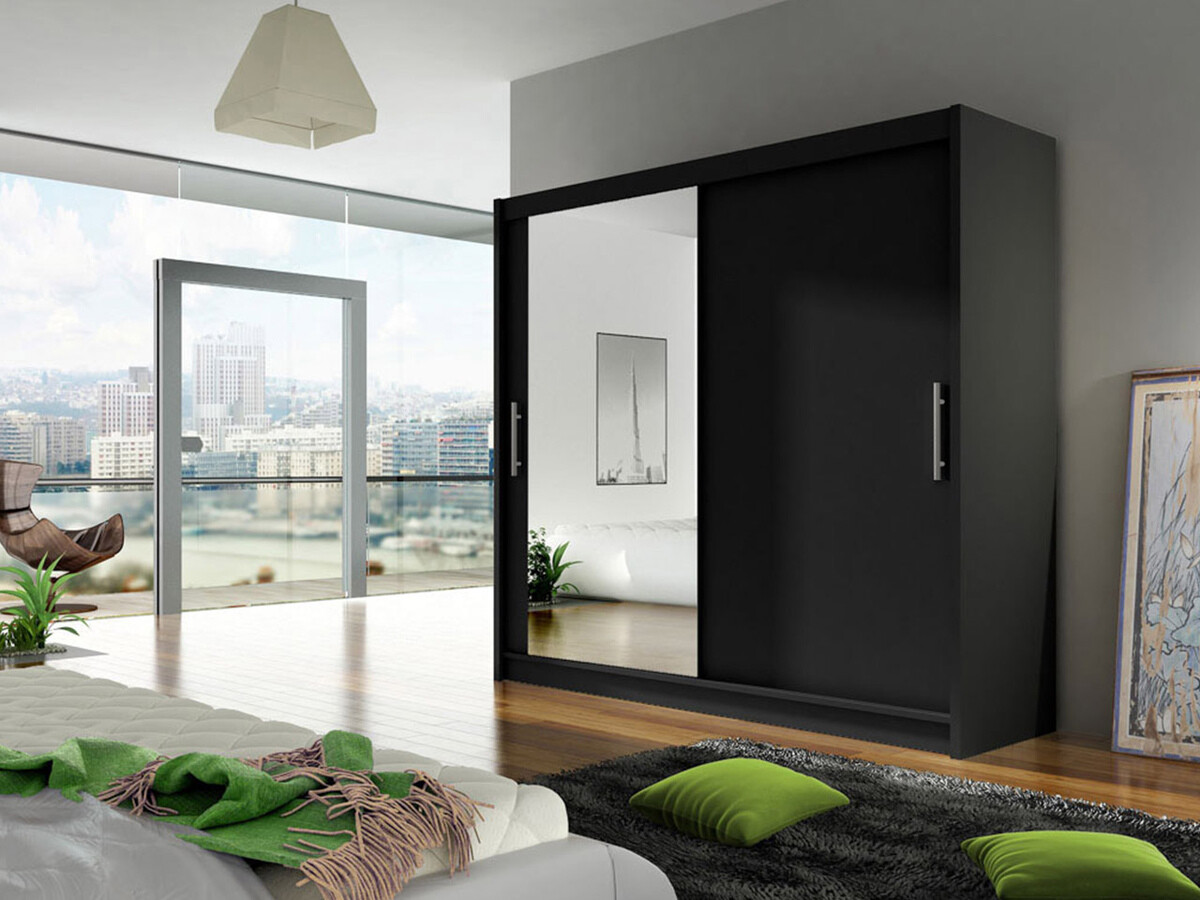 Kleiderschrank Closico Pallor VI (Schwarz)