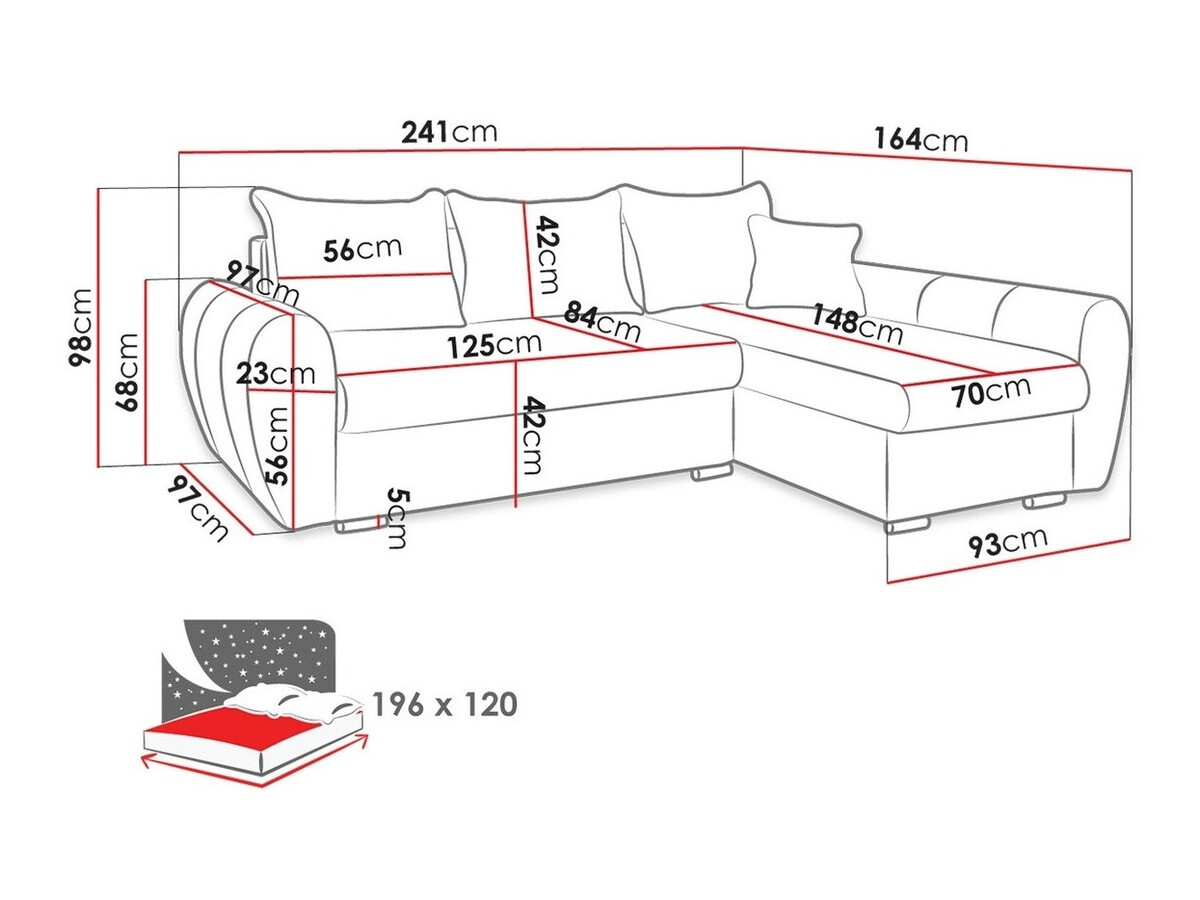 Ecksofa Carlsbad 112 (Soft 017 + Muna 08)
