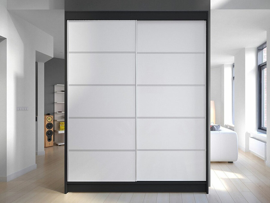 Kleiderschrank Closico Vastor IV (Schwarz + Weiß)