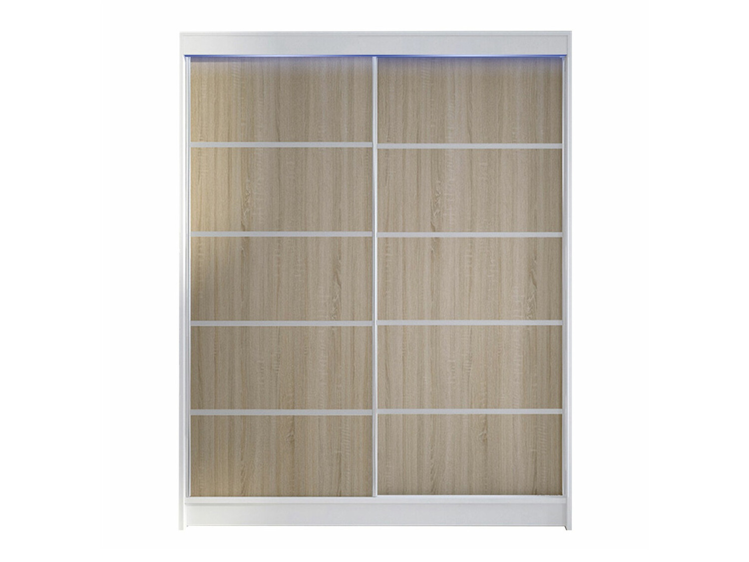 Kleiderschrank Closico Vastor IV (Weiß + Sonoma Eichenholzoptik)