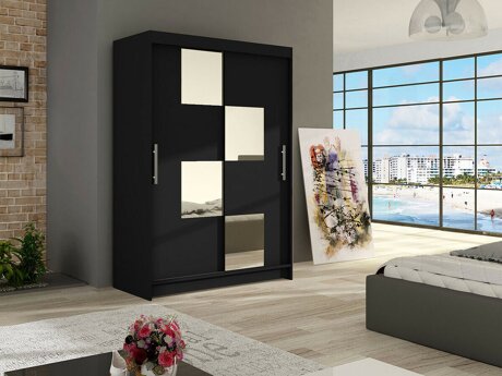 Kleiderschrank Closico 105 (Schwarz)