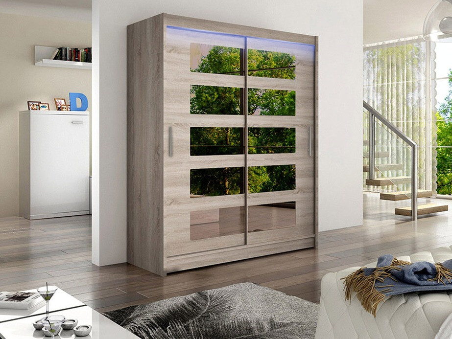 Kleiderschrank Closico Camera V (Trüffel eichenholzoptik)