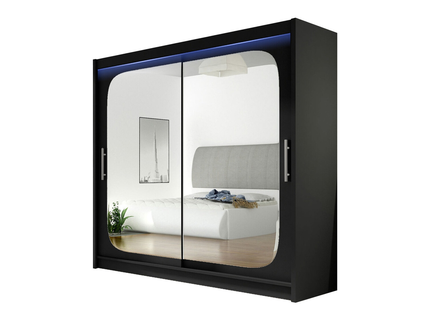 Kleiderschrank Closico Pallor VIII (Schwarz)