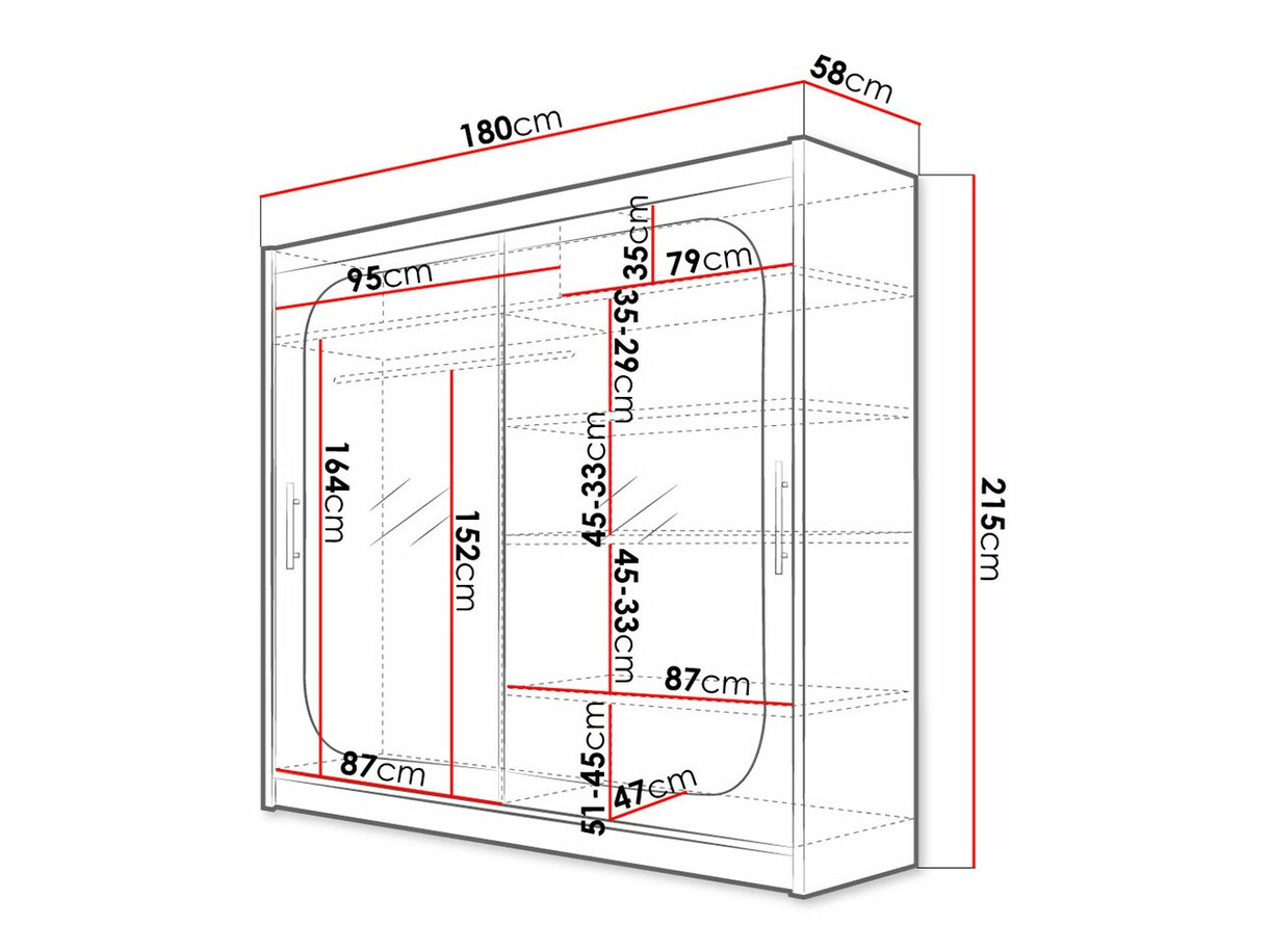 Kleiderschrank Closico Pallor VIII (Weiß)