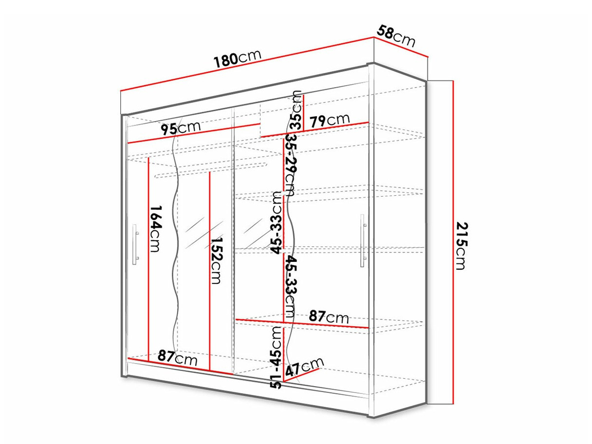 Kleiderschrank Closico Pallor X (Schwarz)