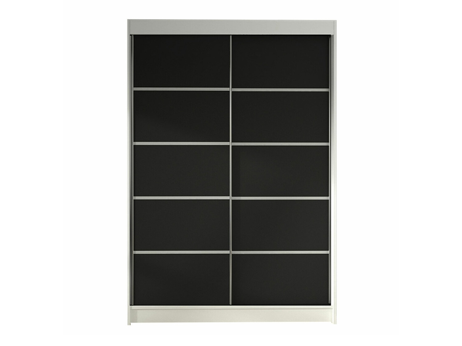 Kleiderschrank Closico Salvor IV (Weiß + Schwarz)