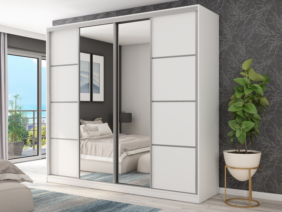 Kleiderschrank Lexington 150 (Weiß)