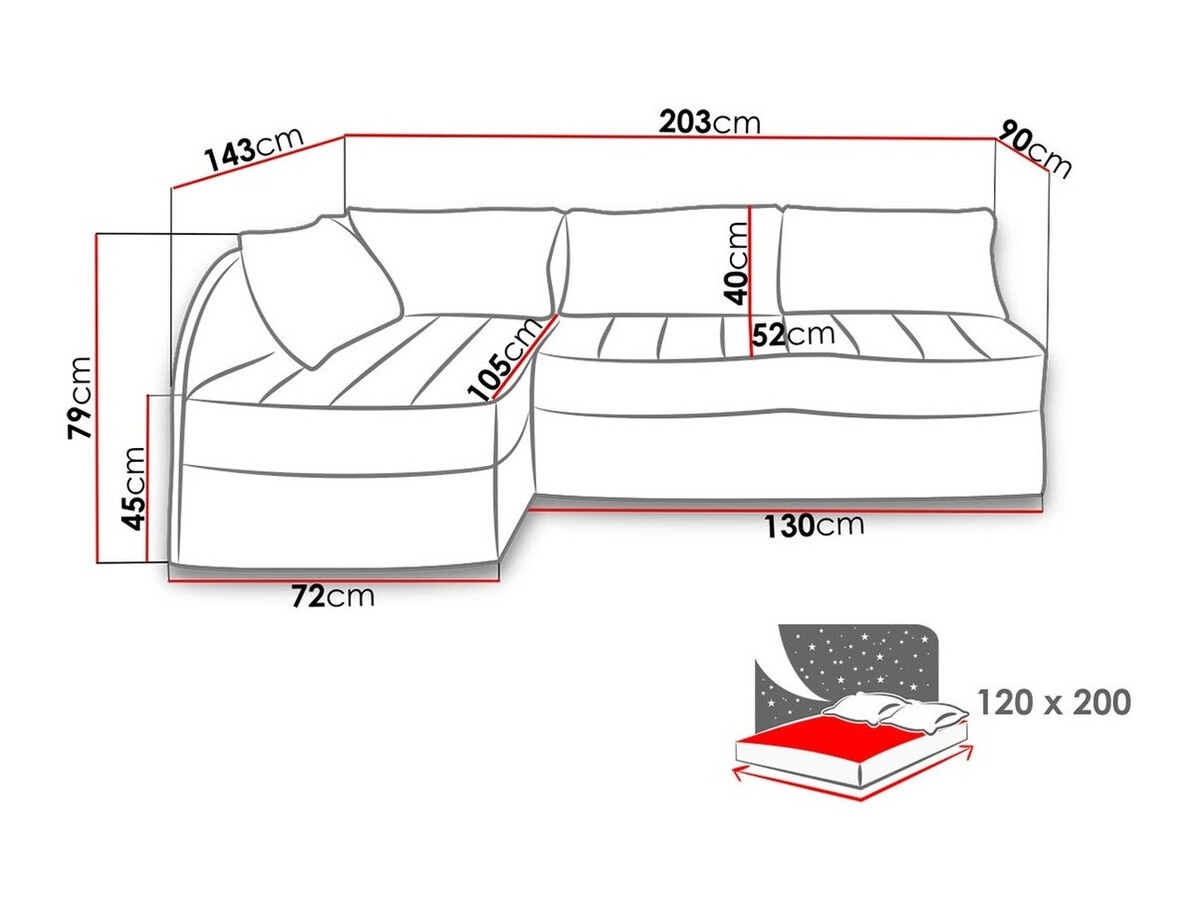 Ecksofa Providence 119 (Lotus 10 + Kronos 13)