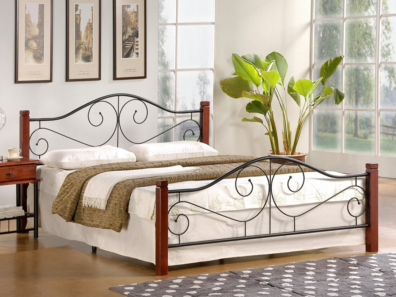 Bett Houston 574 (Kirsche + Schwarz)