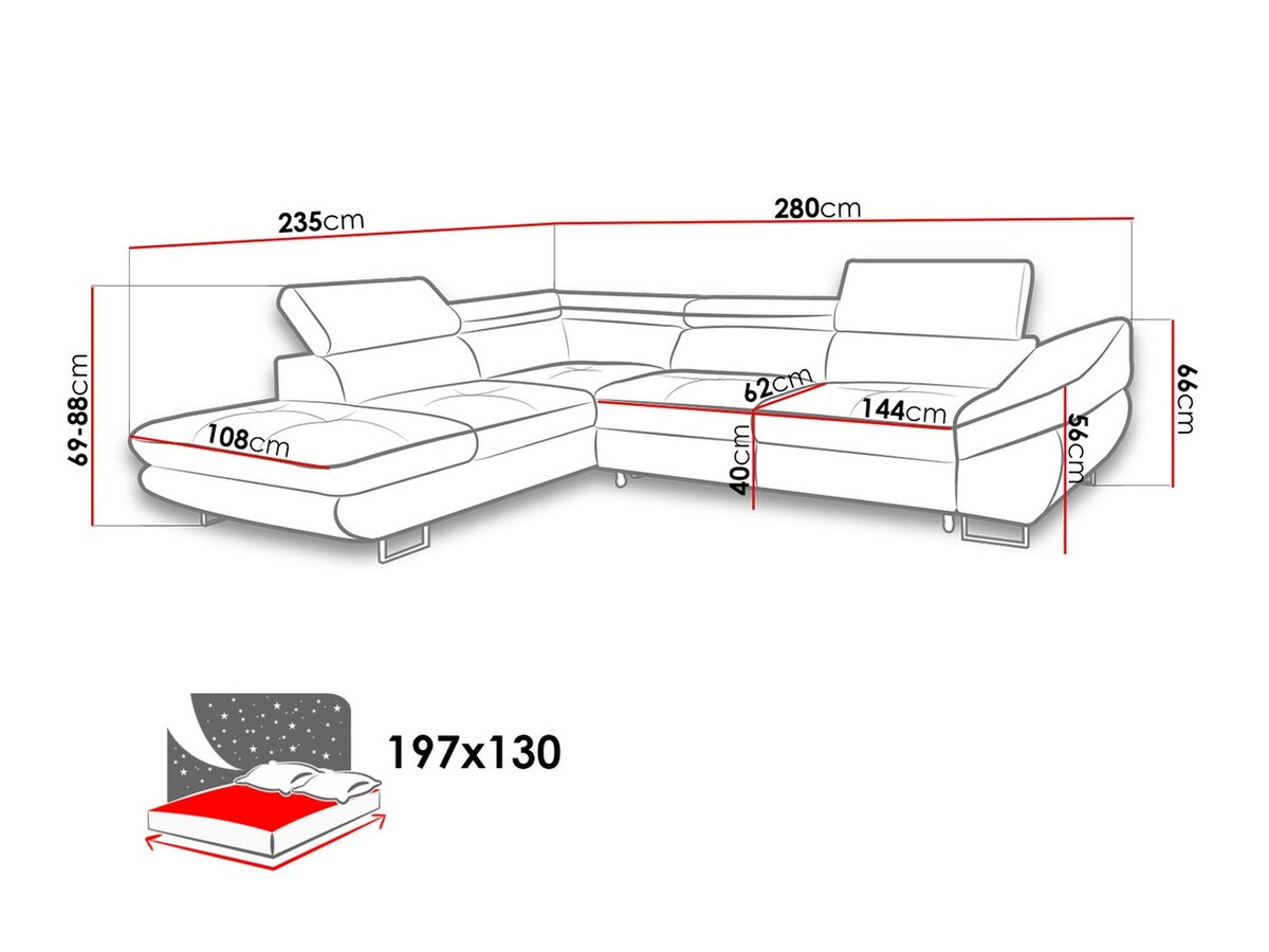 Ecksofa Lincoln 122 (Soro 90)