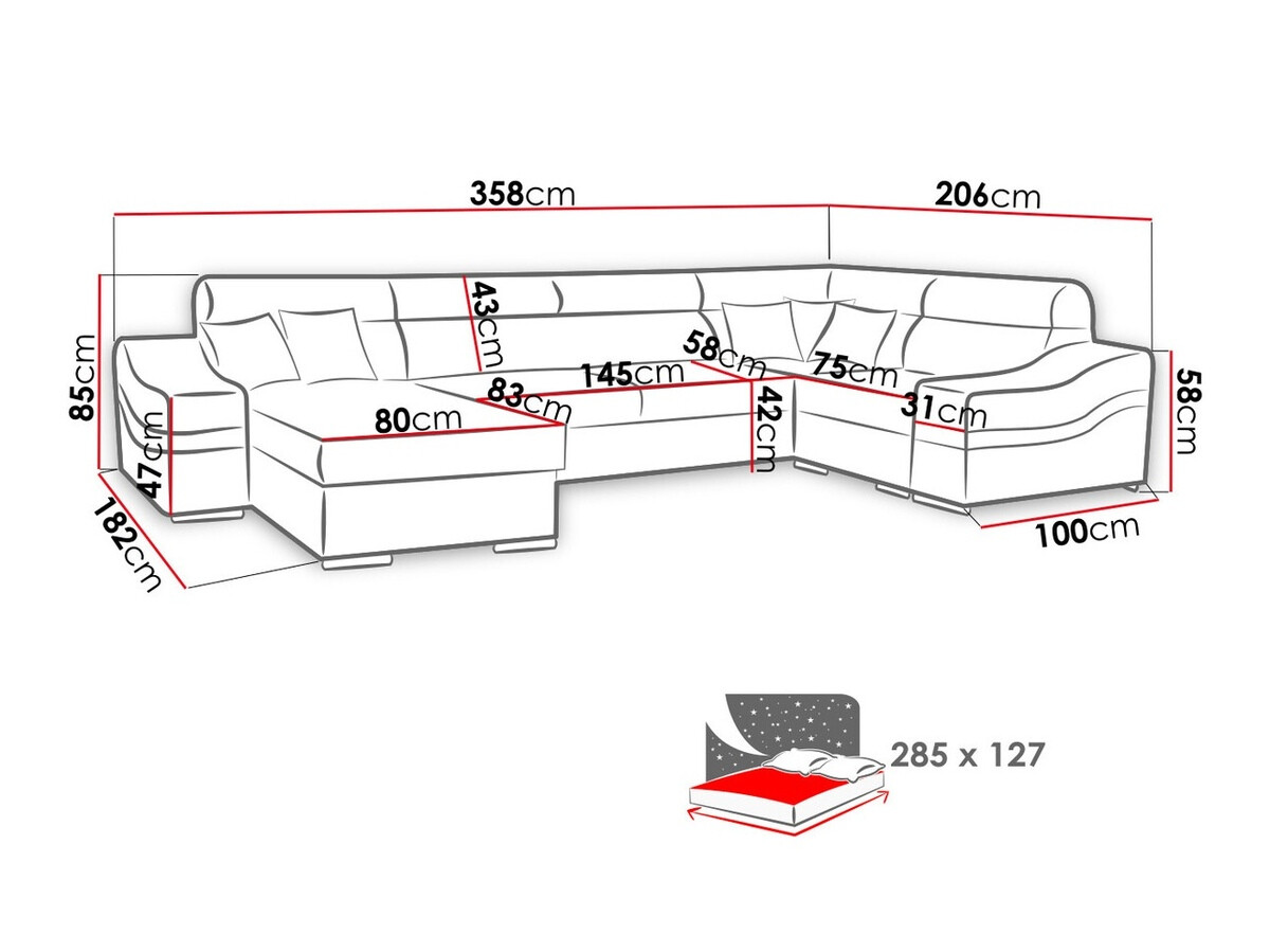 Ecksofa Pearland 100
