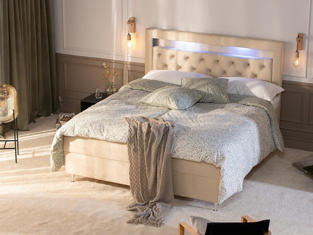 Boxspringbett Seattle 137 (Beige)