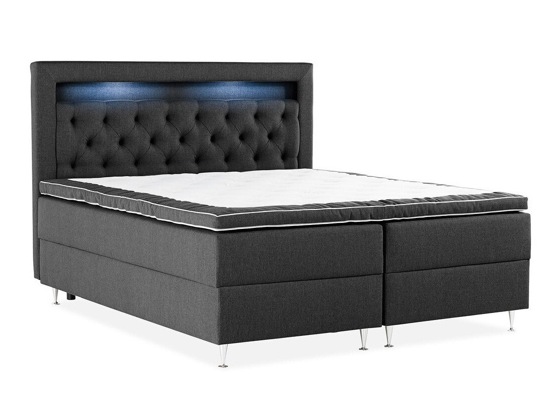 Boxspringbett Seattle 137 (Schwarz)