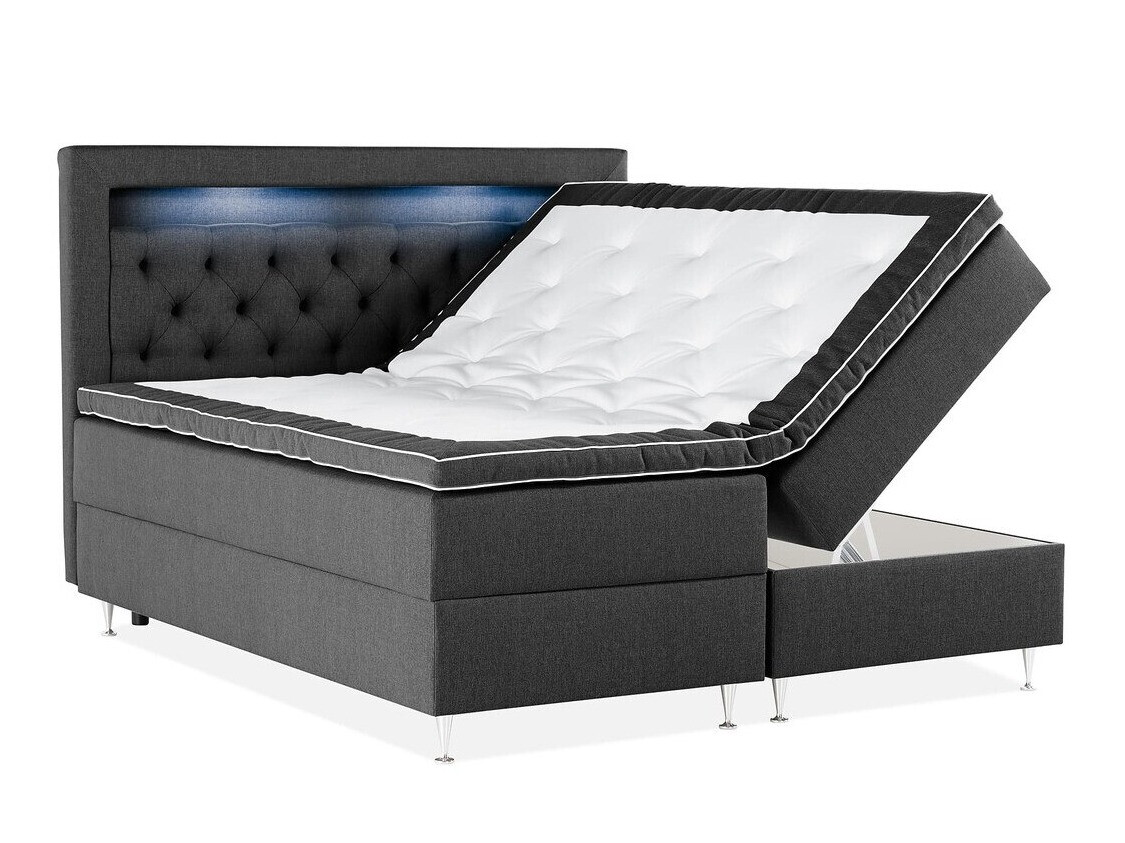 Boxspringbett Seattle 137 (Schwarz)