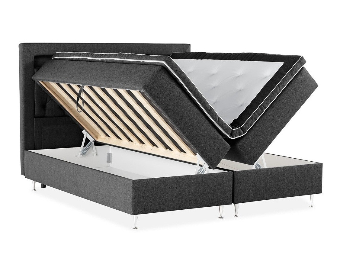Boxspringbett Seattle 137 (Schwarz)