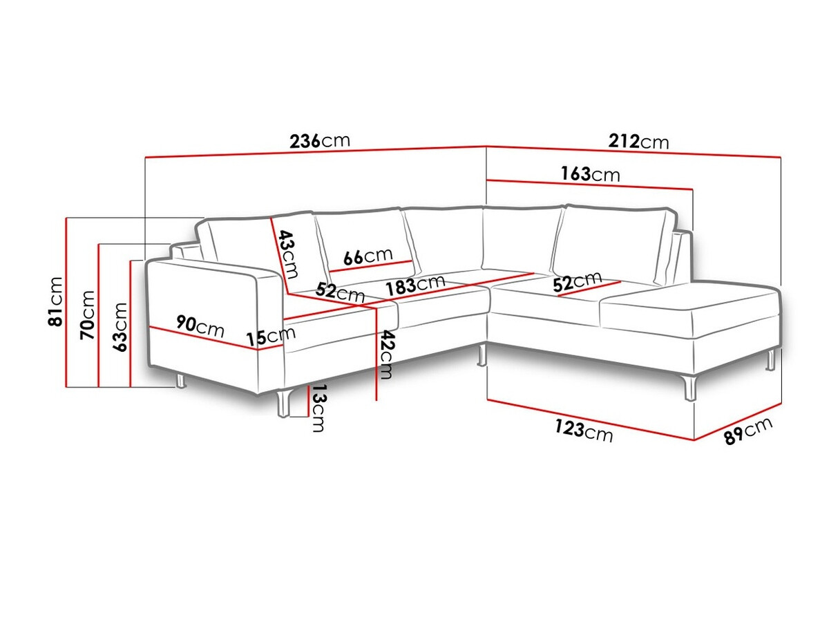 Ecksofa Providence 139 (Tiffany 19)