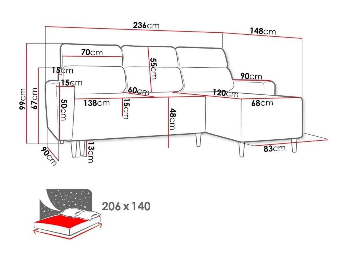 Ecksofa Stamford 102 (Itaka 11)