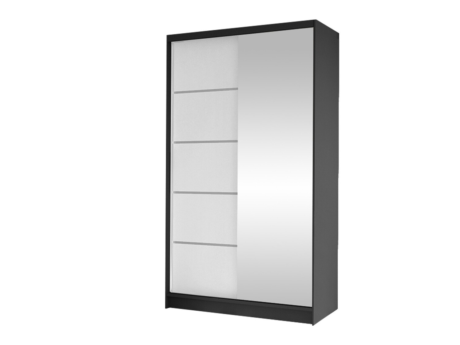 Kleiderschrank Closico Fractor III (Schwarz + Weiß)