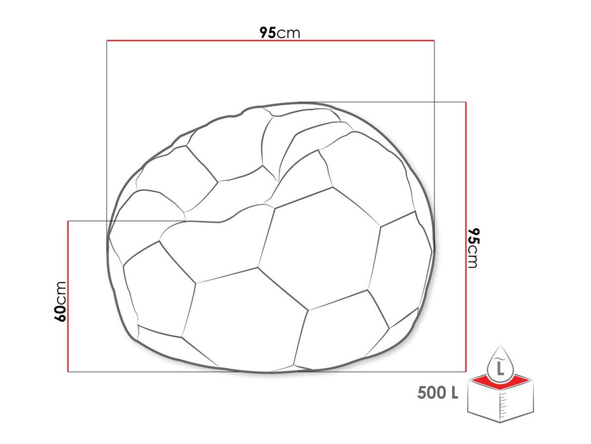 Sitzsack Comfivo Pectus (Weiß + Schwarz)