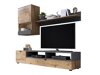 Wohnzimmer-Sets Charlotte 126 (Lefkas-Eiche + Mattes Grau)